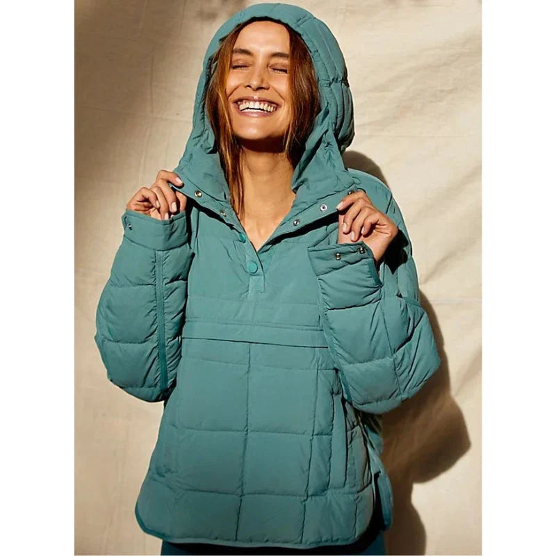 Merve – Elegante Langarm Puffer Jacke