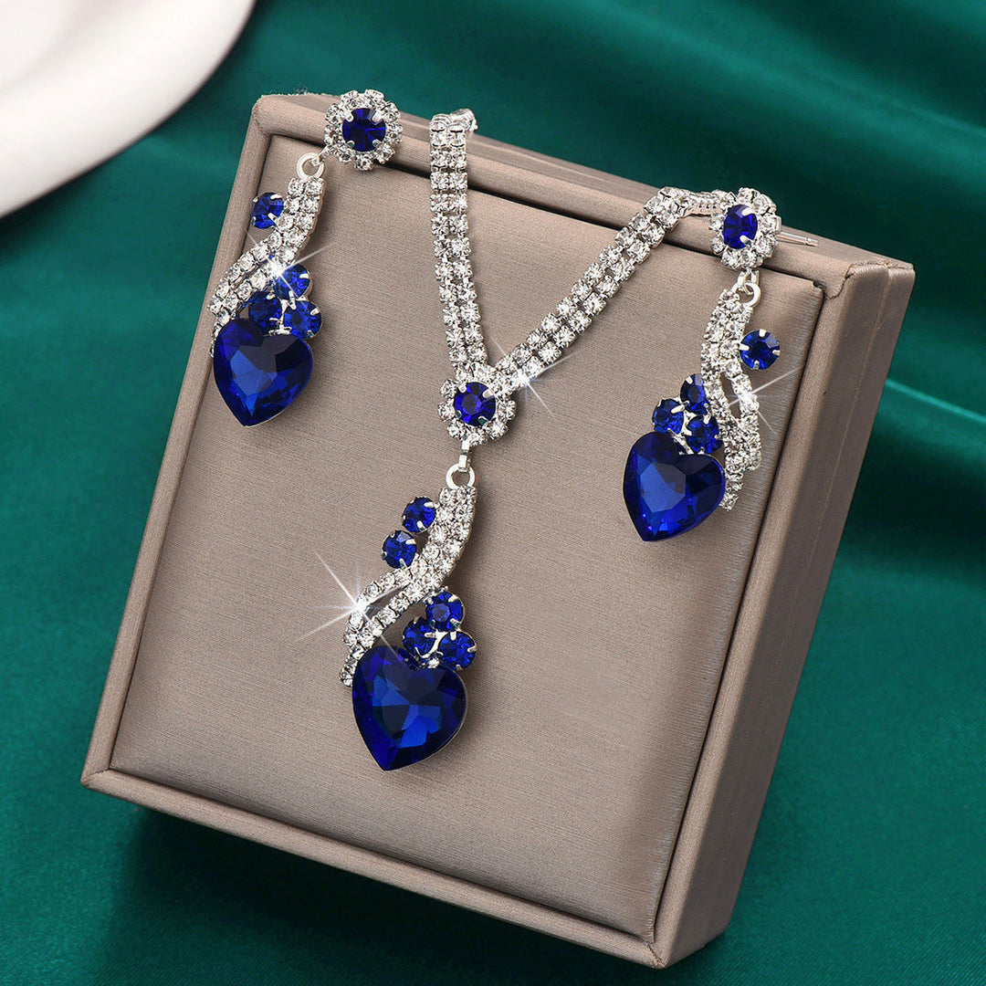 Lelia - Strass Halskette Ohrringe Satz