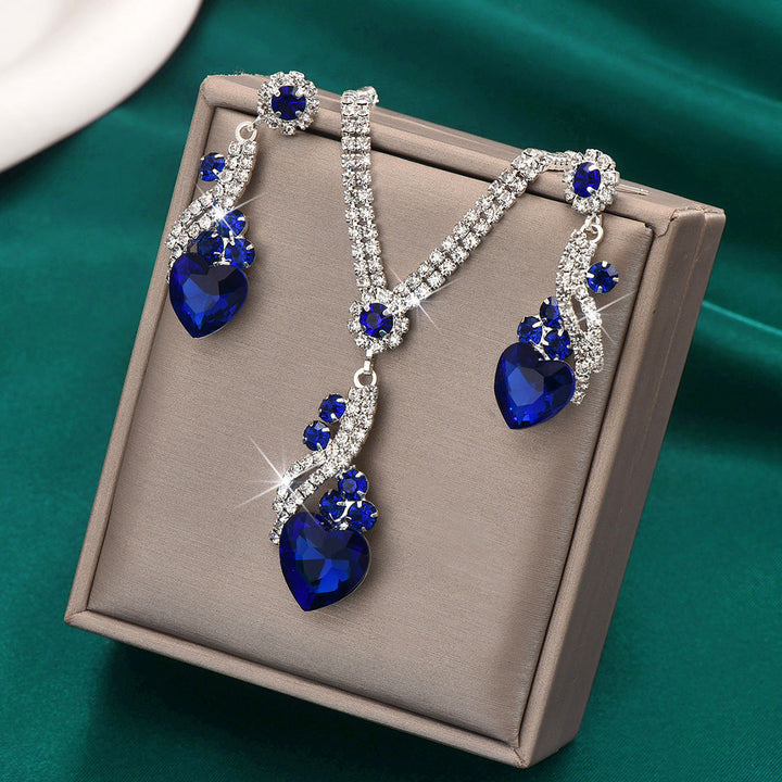 Lelia - Strass Halskette Ohrringe Satz