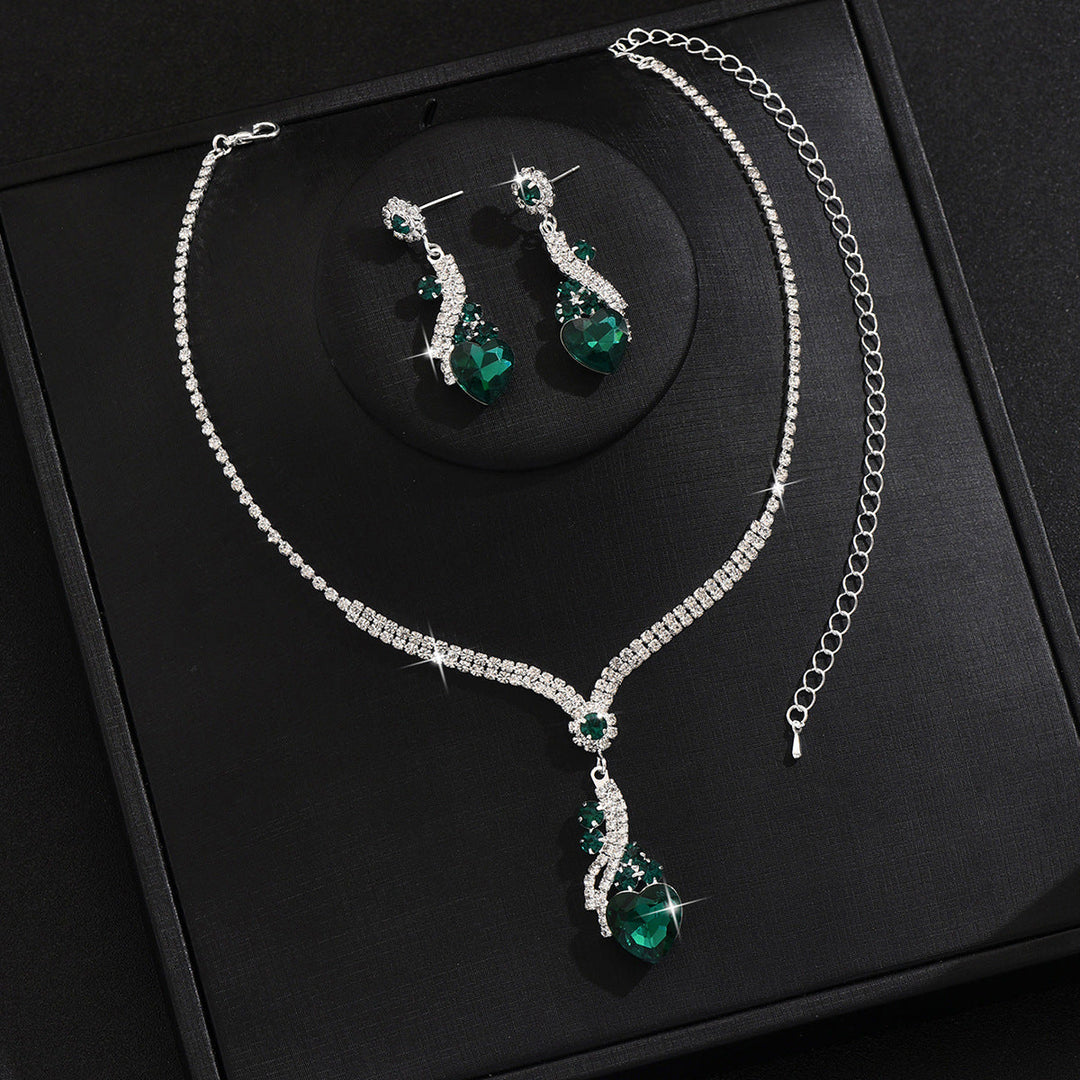 Lelia - Strass Halskette Ohrringe Satz