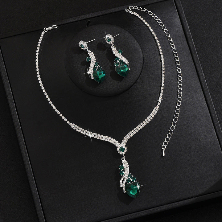 Lelia - Strass Halskette Ohrringe Satz