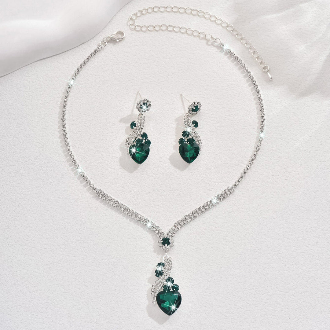Lelia - Strass Halskette Ohrringe Satz