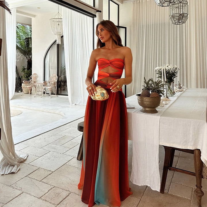 Edeltraud – Stilvolles Trägerloses Maxikleid