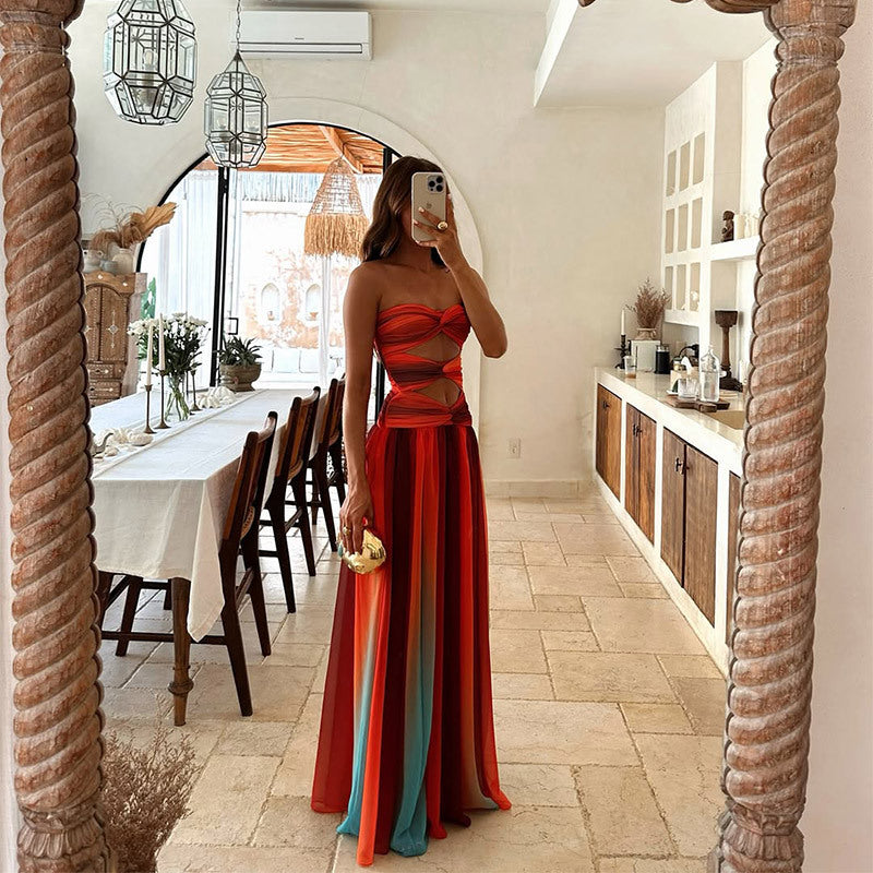 Edeltraud – Stilvolles Trägerloses Maxikleid