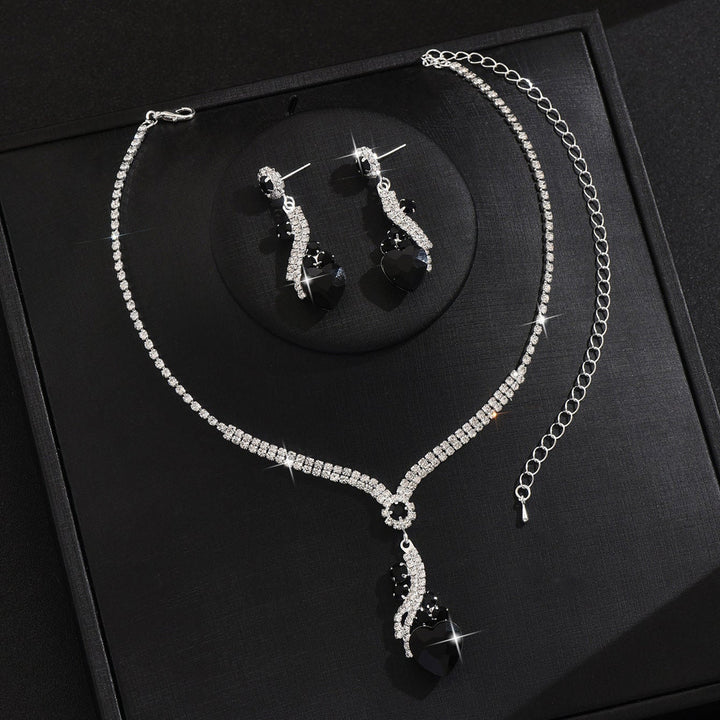 Lelia - Strass Halskette Ohrringe Satz