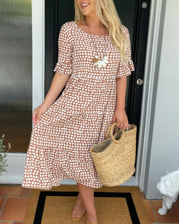 Mariam - Midikleid Mit Gerafften Ärmeln