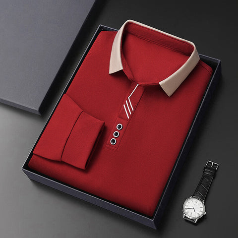 Callum – Luxuriöses Langarm-Poloshirt | 1+1 gratis