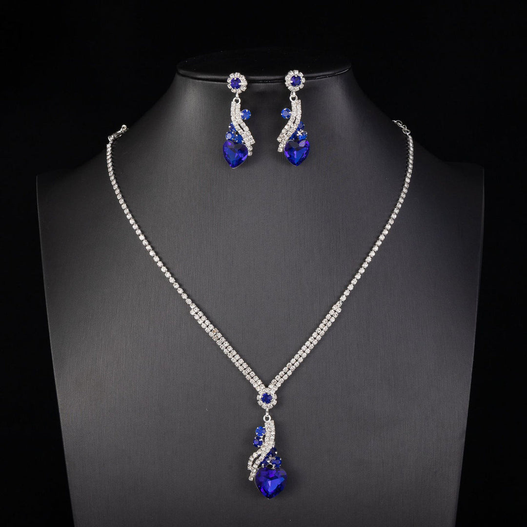 Lelia - Strass Halskette Ohrringe Satz