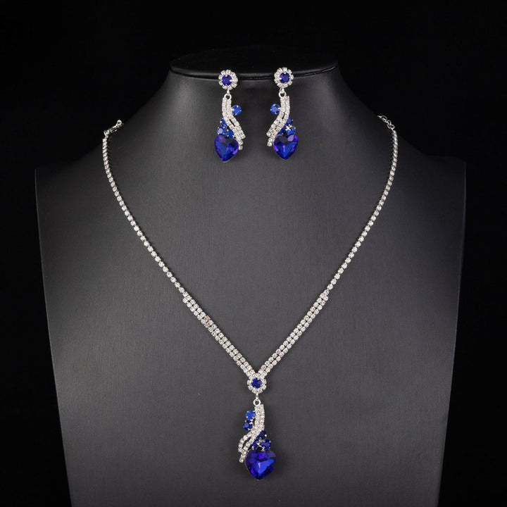 Lelia - Strass Halskette Ohrringe Satz
