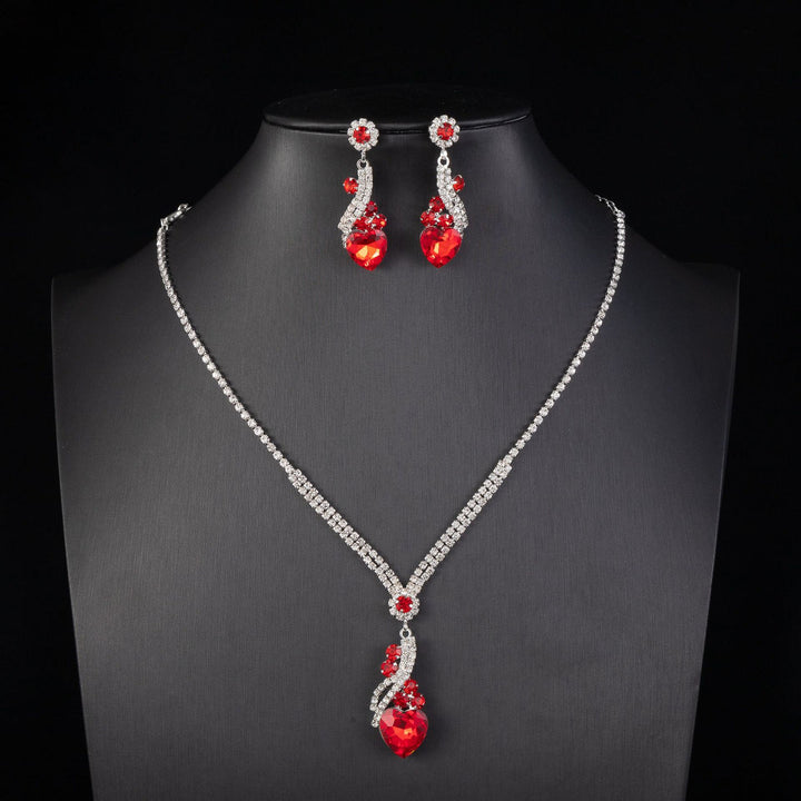 Lelia - Strass Halskette Ohrringe Satz