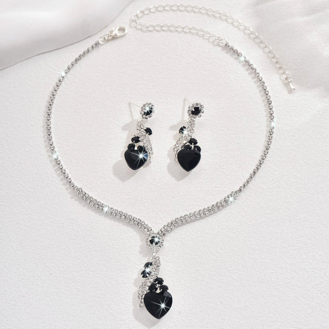 Lelia - Strass Halskette Ohrringe Satz