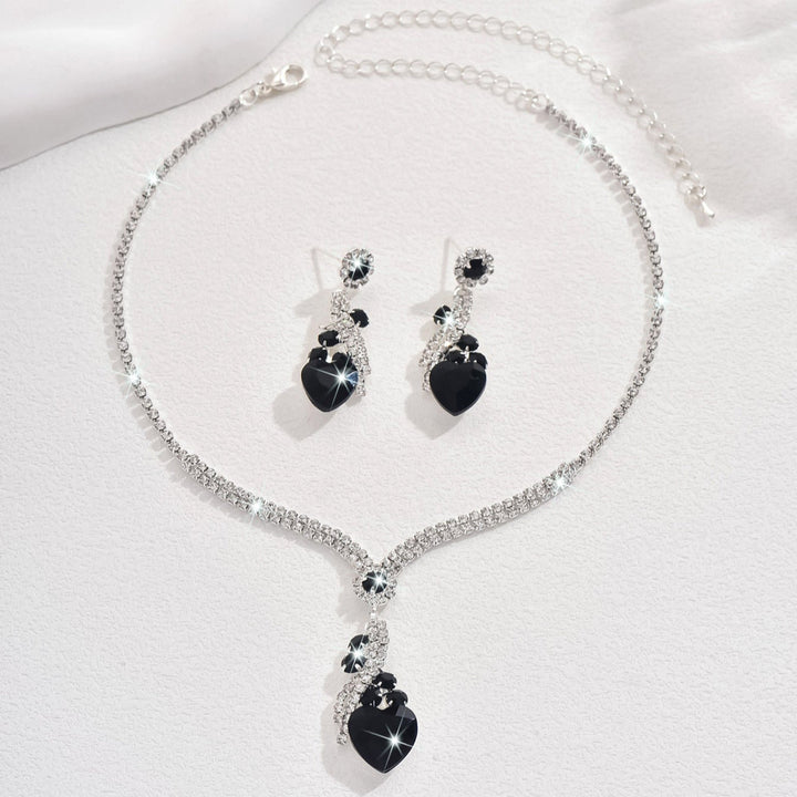 Lelia - Strass Halskette Ohrringe Satz