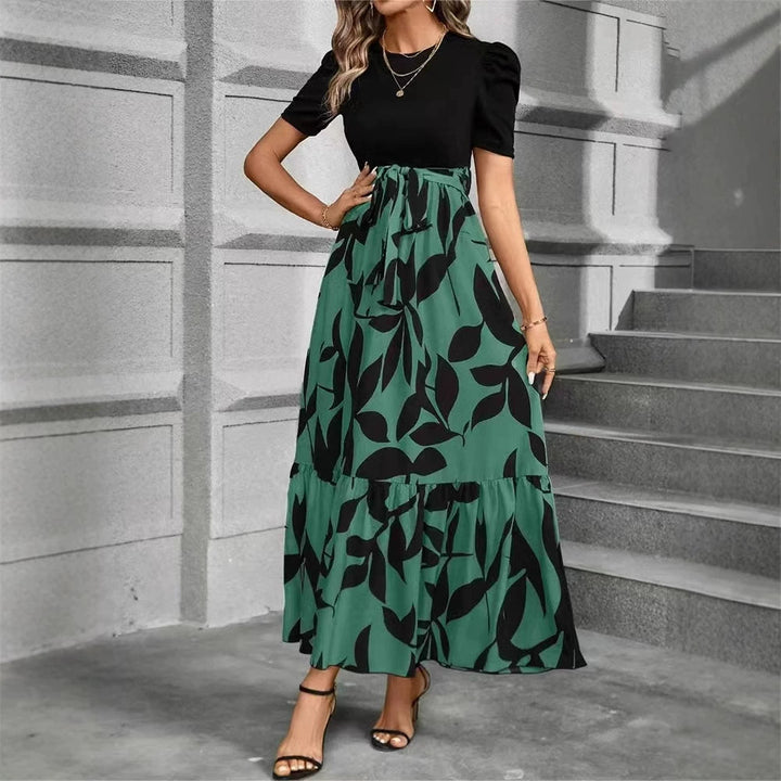 Nuray – Elegantes kurzärmeliges Blumenkleid