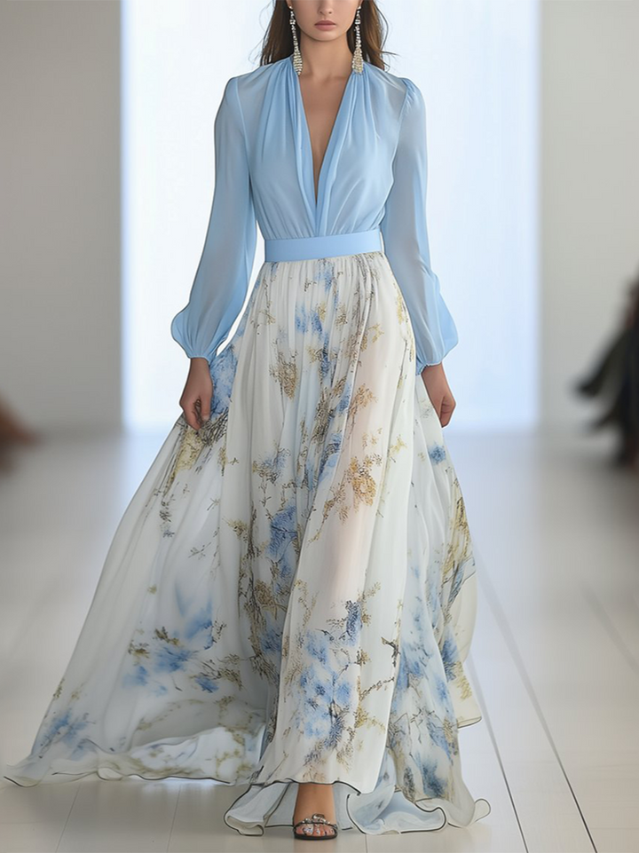 Jewel - Langes Kleid Mit Blumig Drucken