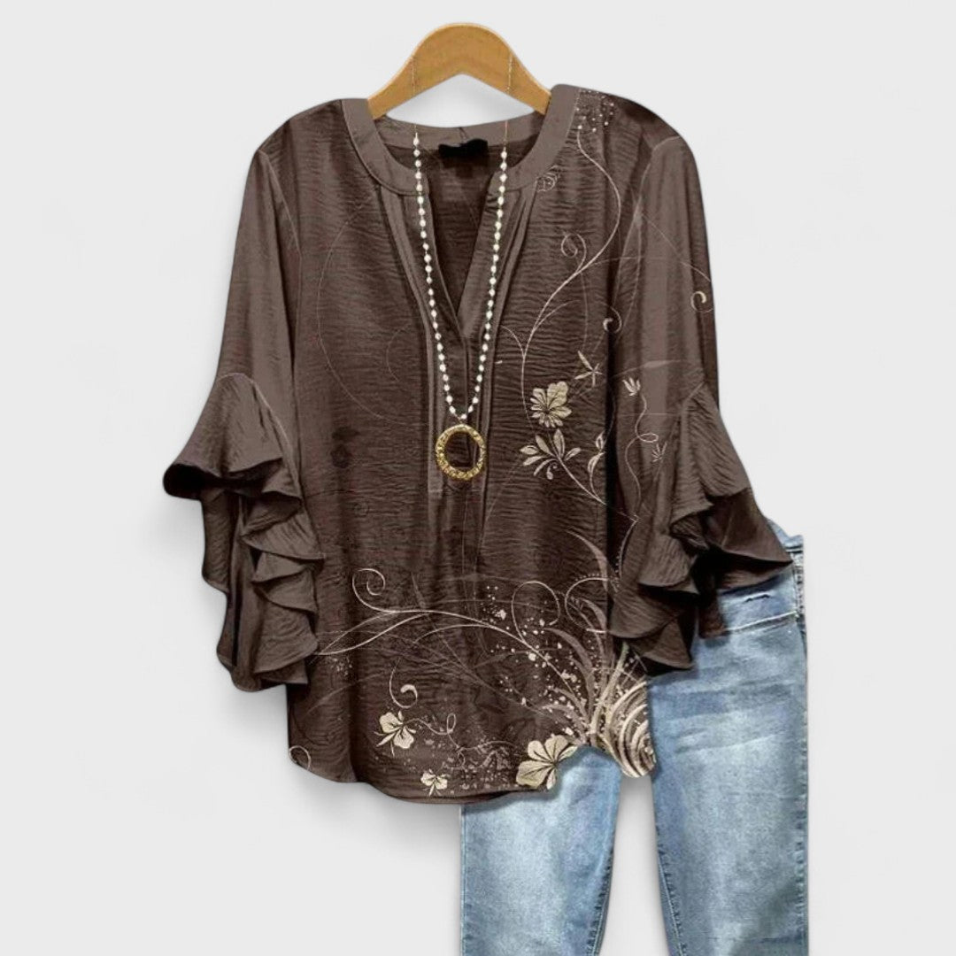 Rachida – Elegante Bluse Mit Blumenmuster