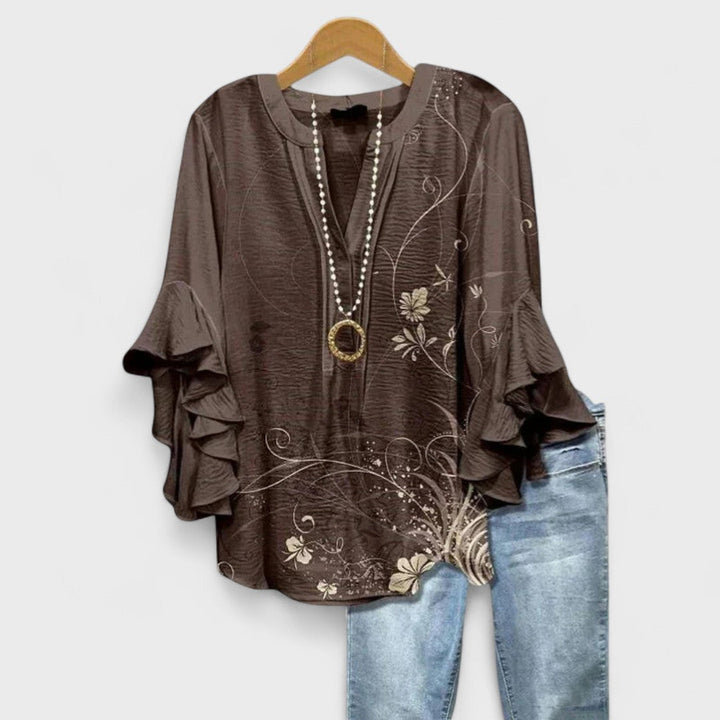 Rachida – Elegante Bluse Mit Blumenmuster