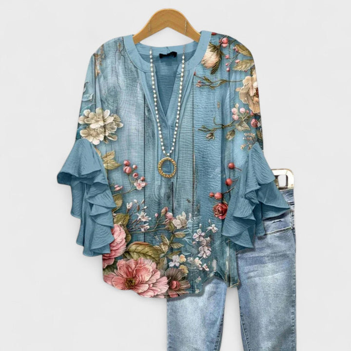 Rachida – Elegante Bluse Mit Blumenmuster