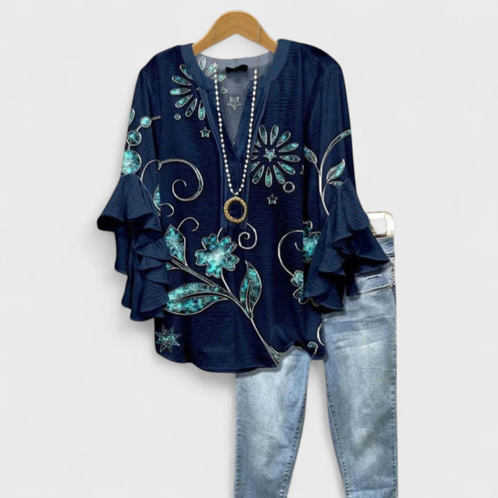 Rachida – Elegante Bluse Mit Blumenmuster