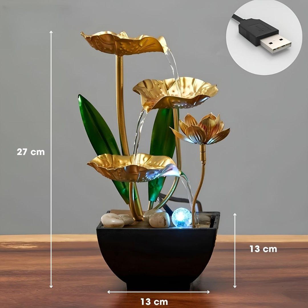LotusAura – Automatischer Zimmerbrunnen Mit Luftbefeuchter