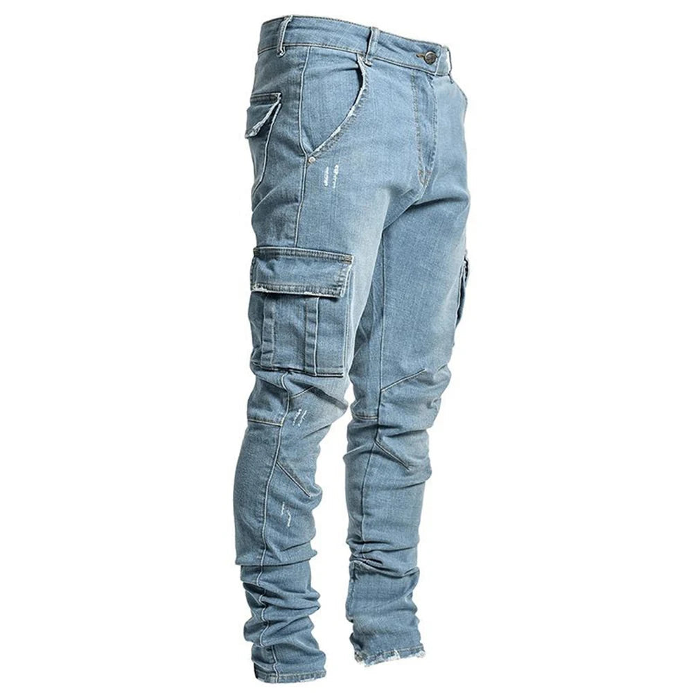 Mondriaan – Elastische Jeans Mit Mehreren Taschen