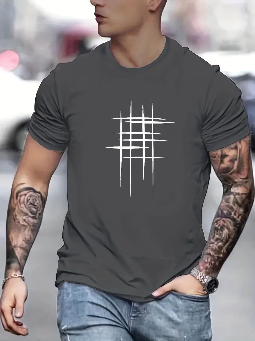 Pantazis - Elegantes T-Hemd Mit Rundhalsausschnitt Und Grafikprint