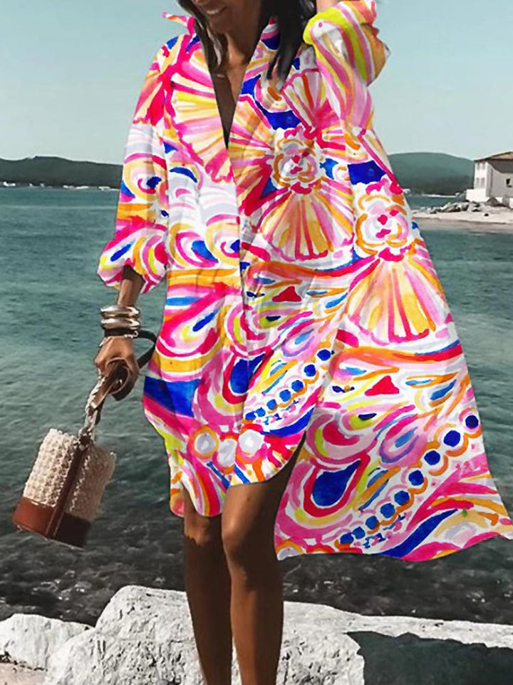 Calogera - Elegantes Locker Sitzendes Hemdkleid