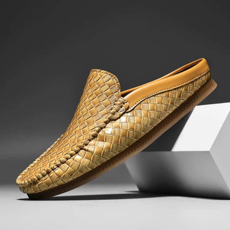 Efim – Lässige Halbschuhe Aus Gewebtem Leder