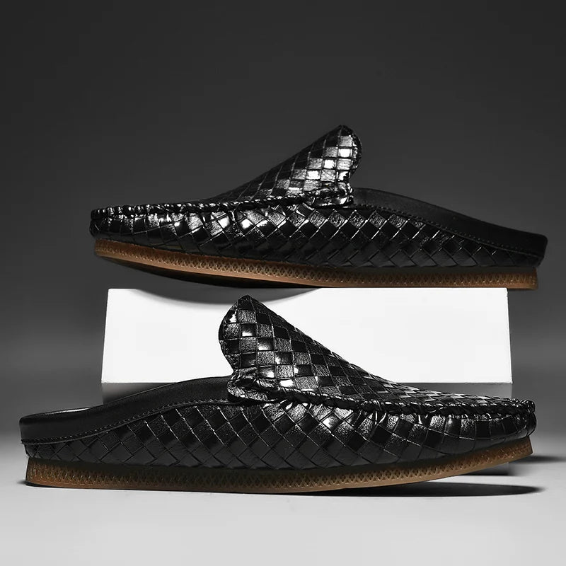 Efim – Lässige Halbschuhe Aus Gewebtem Leder