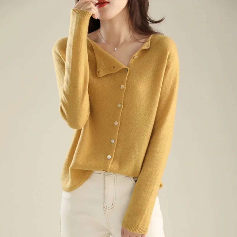 Huerta – Eleganter Strick Strickjacke Mit Knöpfen