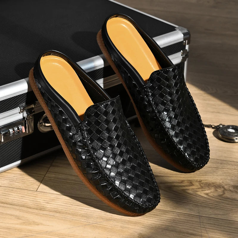 Efim – Lässige Halbschuhe Aus Gewebtem Leder