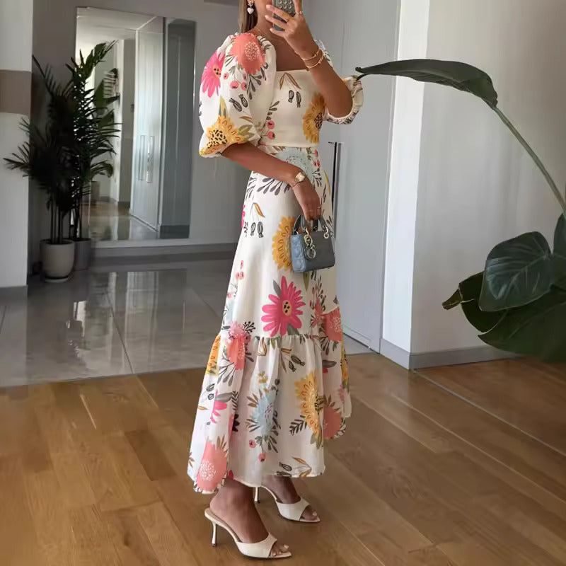 Kittina – Maxi Kleid Mit Blumenmuster