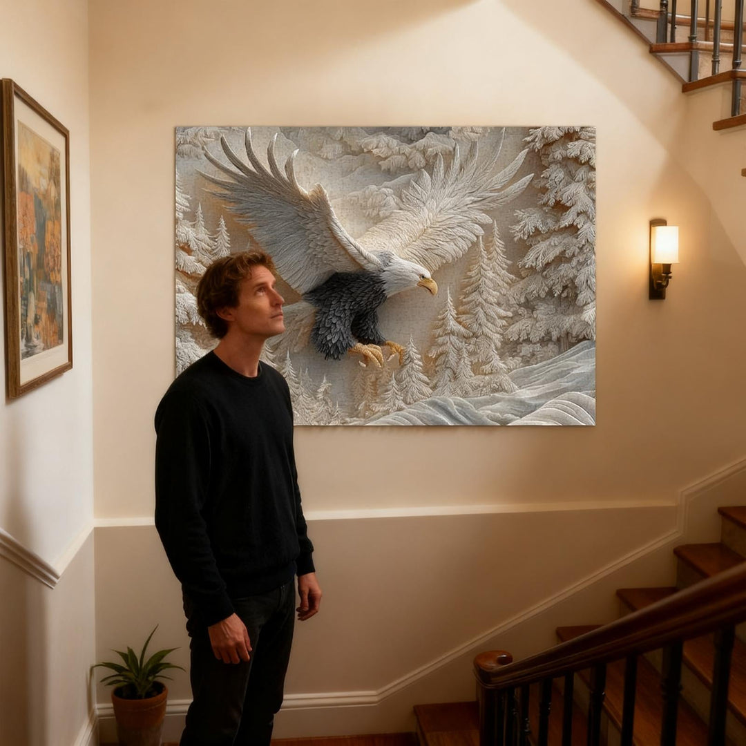 TalonCraft – Geschnitztes Adler-Puzzle für die Wohnraumdekoration