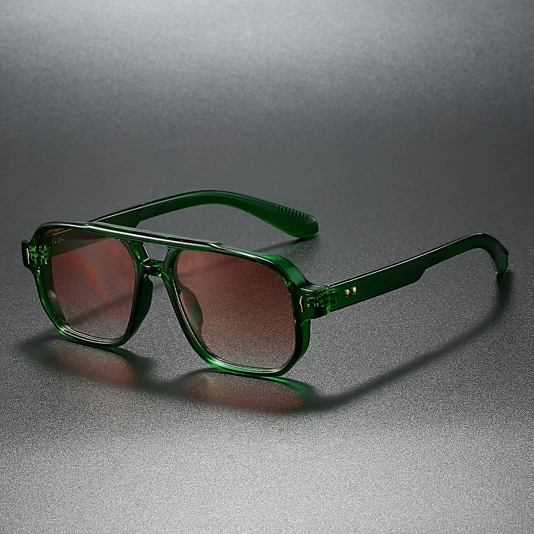 LumeSight – Sonnenbrille Mit Doppelter Brücke Und Eckigem Rahmen