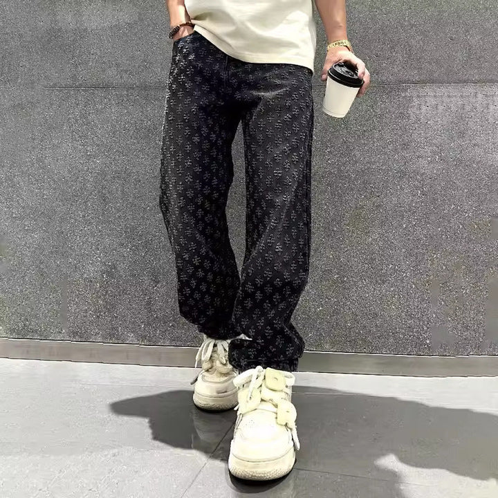 Zeydan – Jacquard Jeanshose Mit Meitem Bein