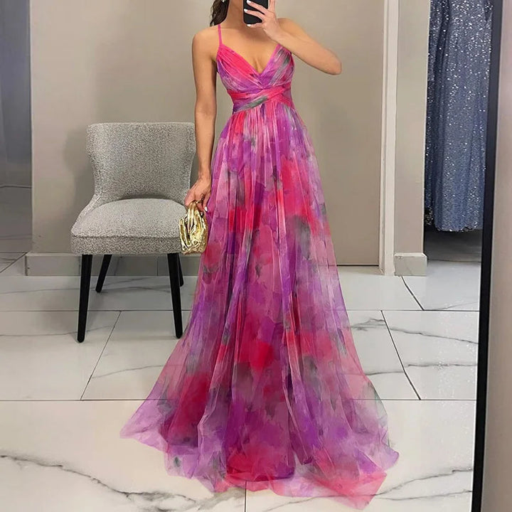 Qyn – Wunderschönes Maxikleid Mit Blumenmuster