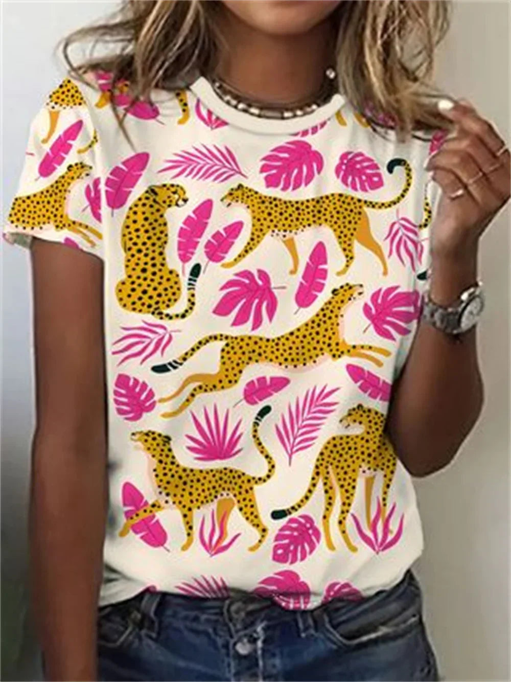 Elsy - Elegantes Hemd mit Tierprint