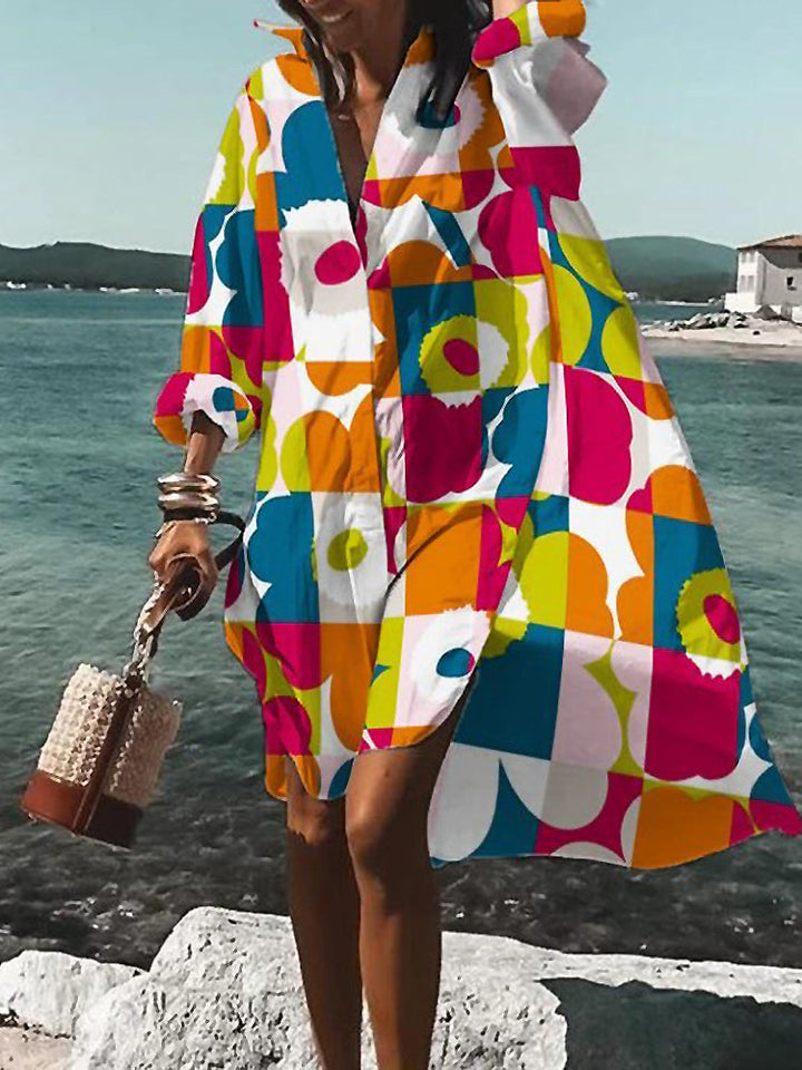 Calogera - Elegantes Locker Sitzendes Hemdkleid