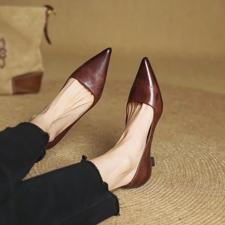 Marise - Lederpumps Mit Spitzer Zehenpartie