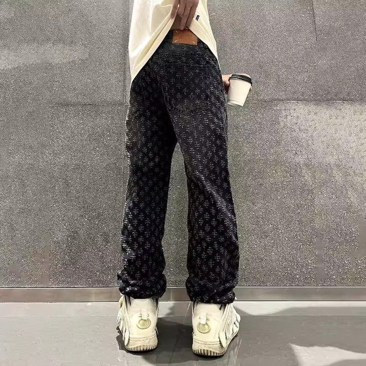 Zeydan – Jacquard Jeanshose Mit Meitem Bein