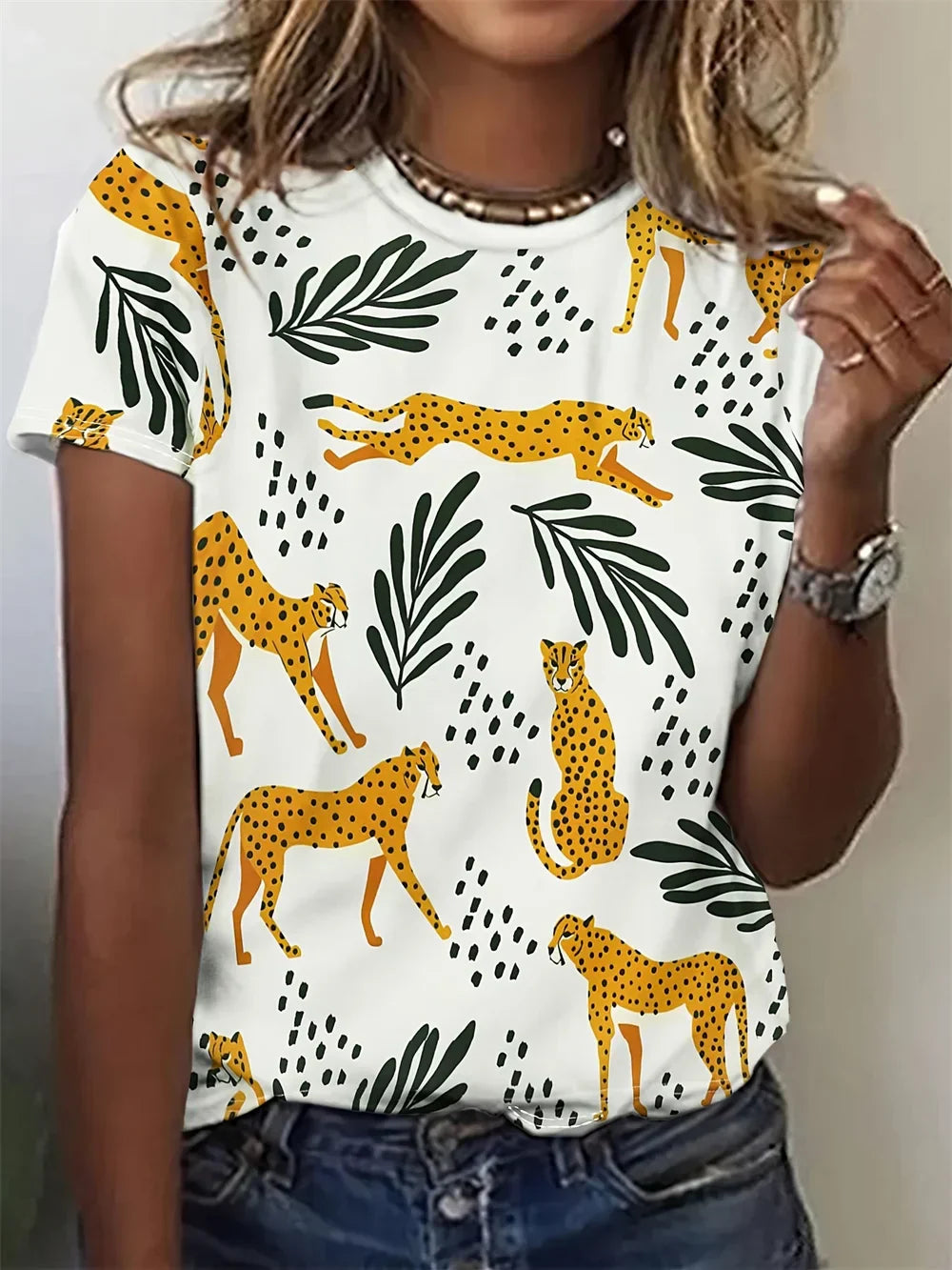 Elsy - Elegantes Hemd mit Tierprint