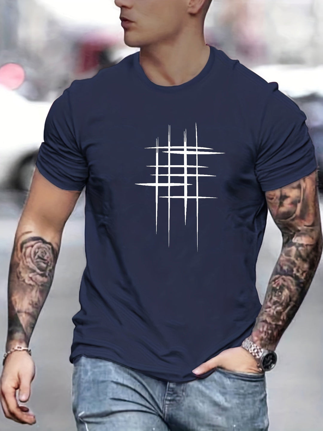 Pantazis - Elegantes T-Hemd Mit Rundhalsausschnitt Und Grafikprint