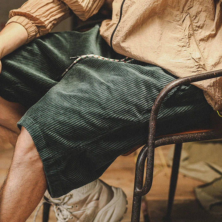 Klaas - Verstellbare Cord Shorts