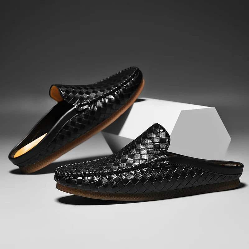 Efim – Lässige Halbschuhe Aus Gewebtem Leder