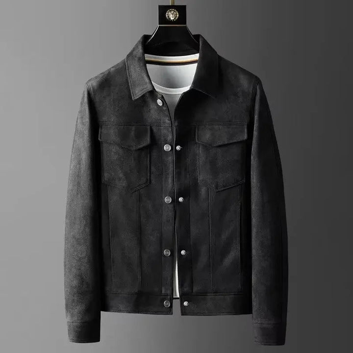 Maceo - Bequeme Lederjacke Mit Vorderseite Taschen