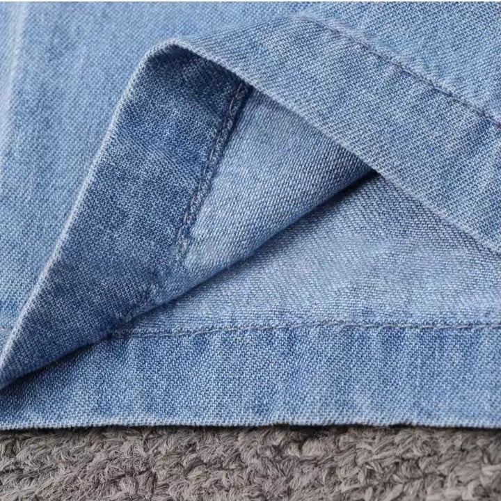 Carly – Lässiger Denim Overall Mit Kordelzug In Der Taille