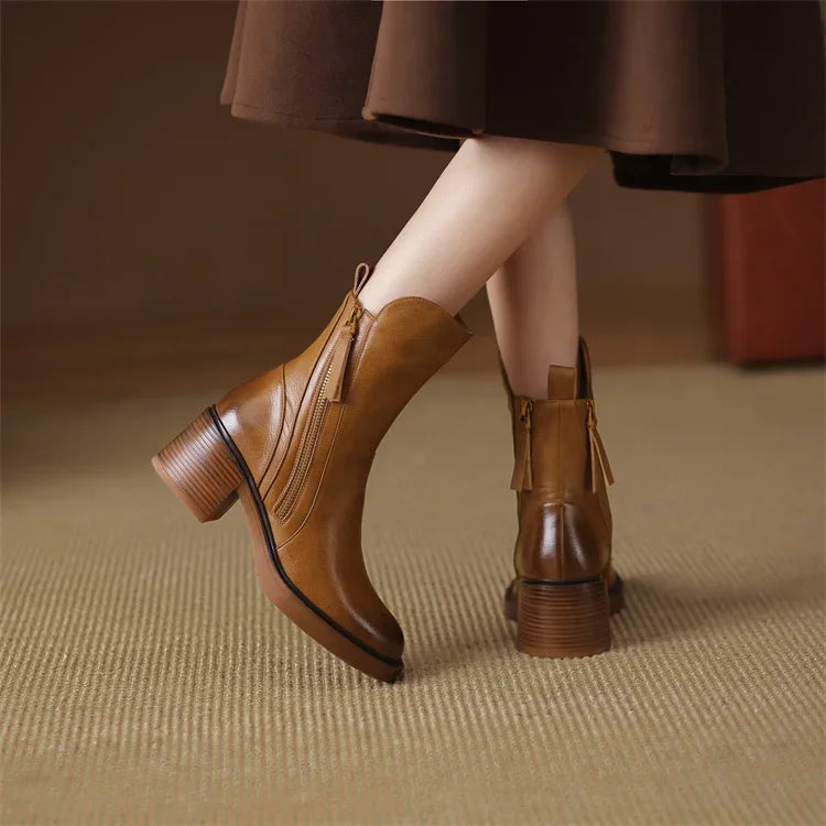Marcy - Elegante Stiefeletten mit Blockabsatz
