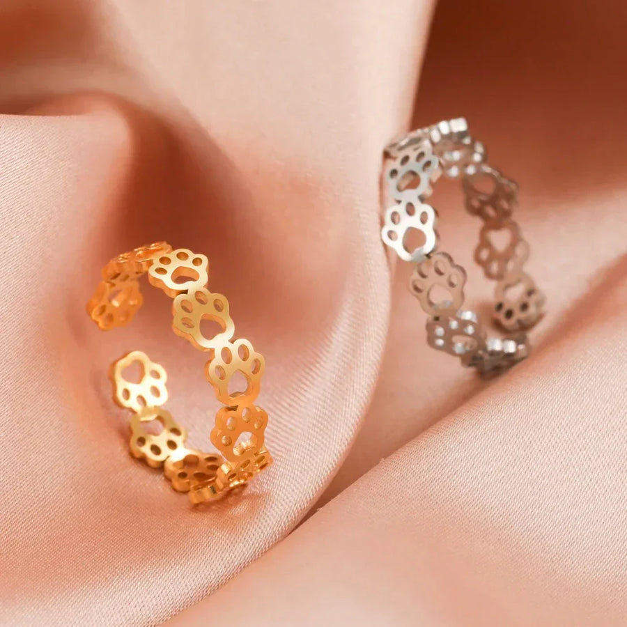 PawCharm – Verstellbarer Ring mit Pfotenabdruck
