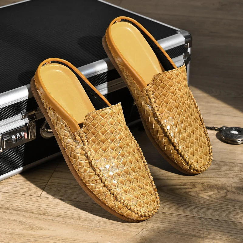 Efim – Lässige Halbschuhe Aus Gewebtem Leder