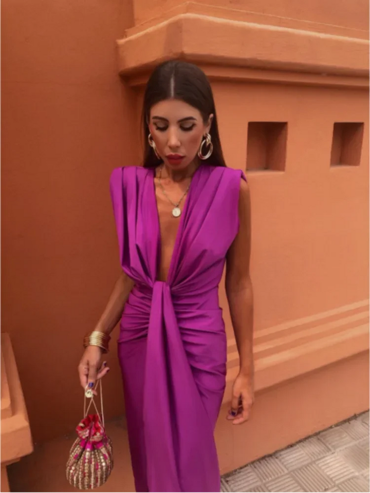 Feera - Party Kleid Mit Tiefem Ausschnitt