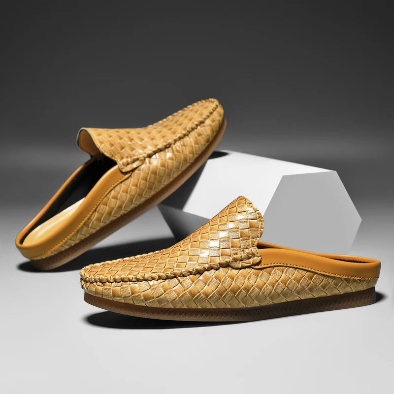 Efim – Lässige Halbschuhe Aus Gewebtem Leder